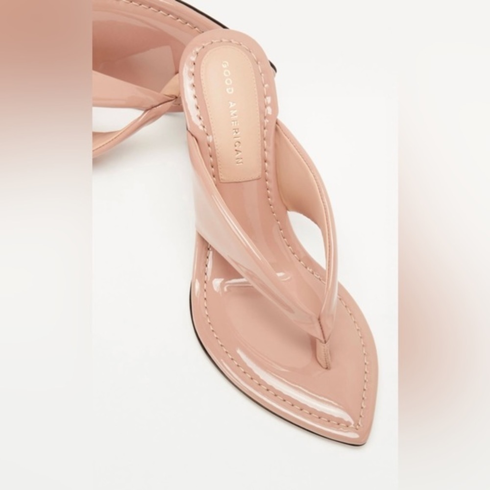 NIB GOOD AMERICAN CINDER F*CKING RELLA THONG SANDAL - Picture 6 of 9